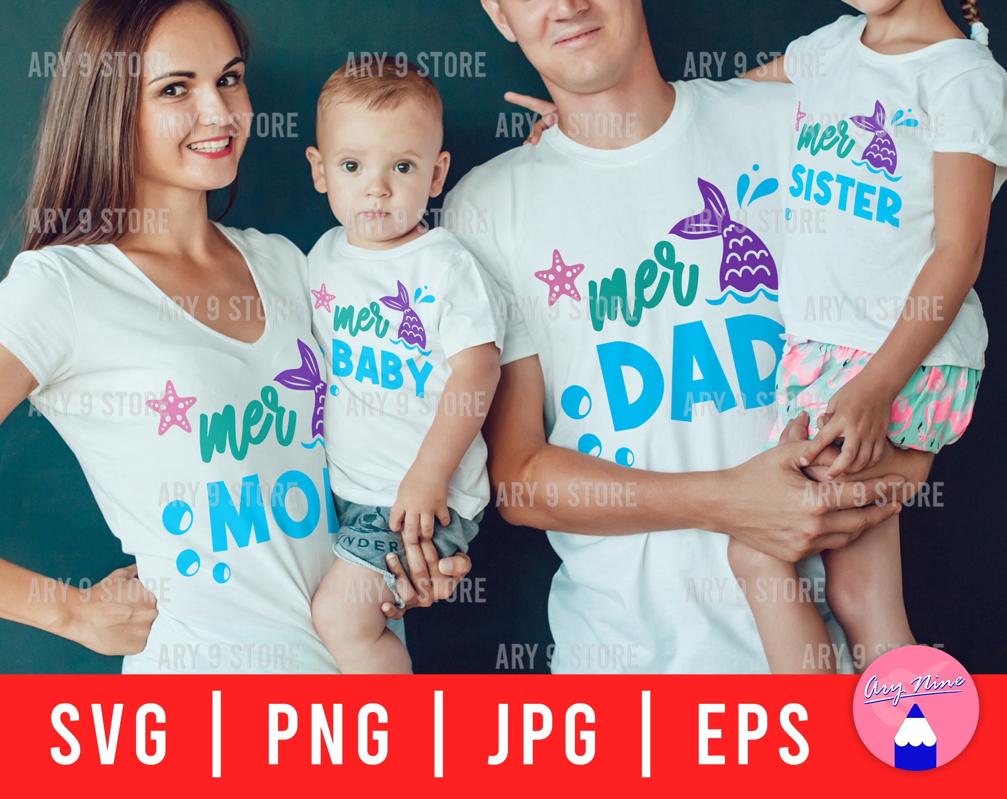 Free Free 75 Mermaid Family Svg SVG PNG EPS DXF File