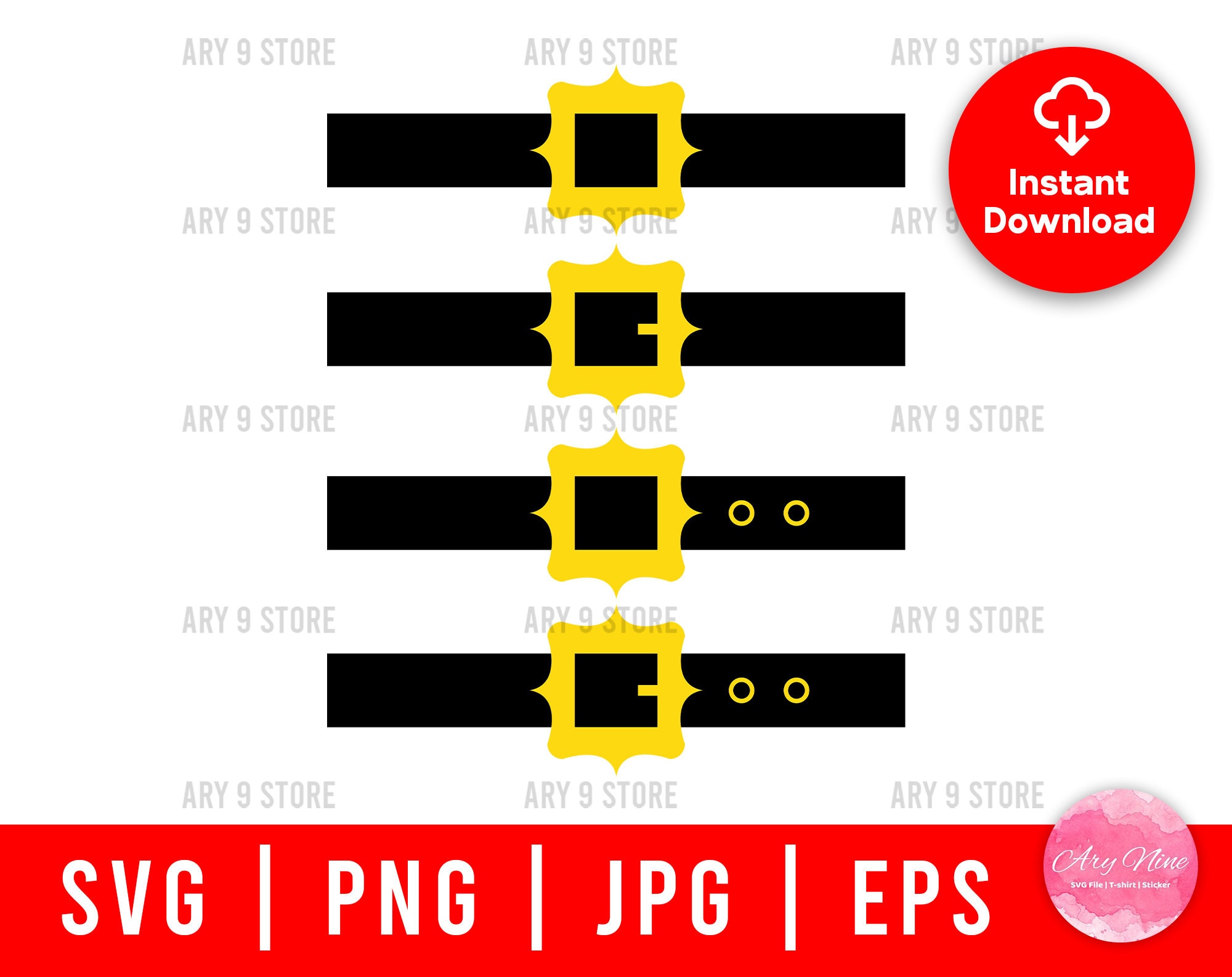 Santa Claus Belt Bundle Svg Png Eps Jpg Files Elf Belt Svg | Etsy