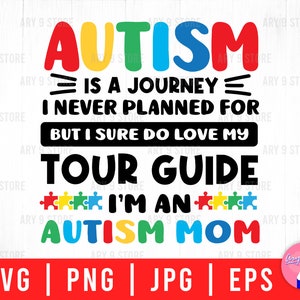 Autism Is A Journey, I&#39;m An Autism Mom, Autism Awareness, Color Puzzle Svg Png Eps Jpg Files For DIY T-shirt, Sticker, Mug, Gifts