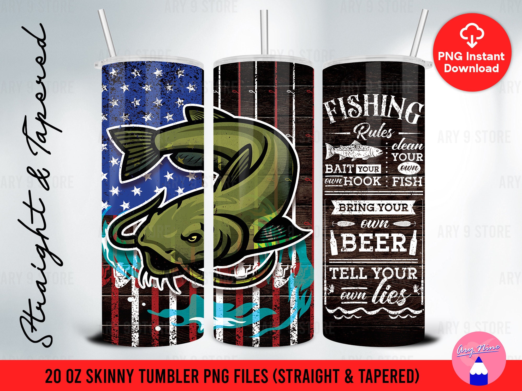 20 oz. Stanley the Catfish Full Color Basecamp Tumbler – The Ville Merch