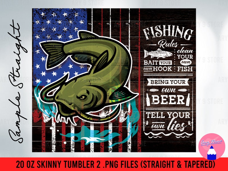 Fishing Rule With Catfish Summer Vacation Fishing on Weekend Etsy