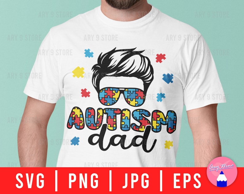 Autism Dad Autism Daddy Autism Papa Autism Awareness | Etsy