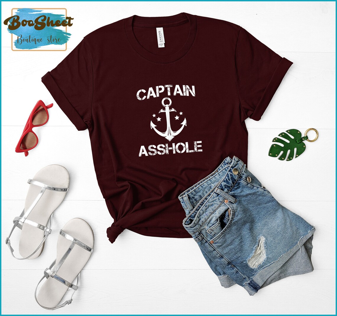 CAPTAIN ASSHOLE Funny Boat Sailor Husband Pontoon Gift Idea | Etsy