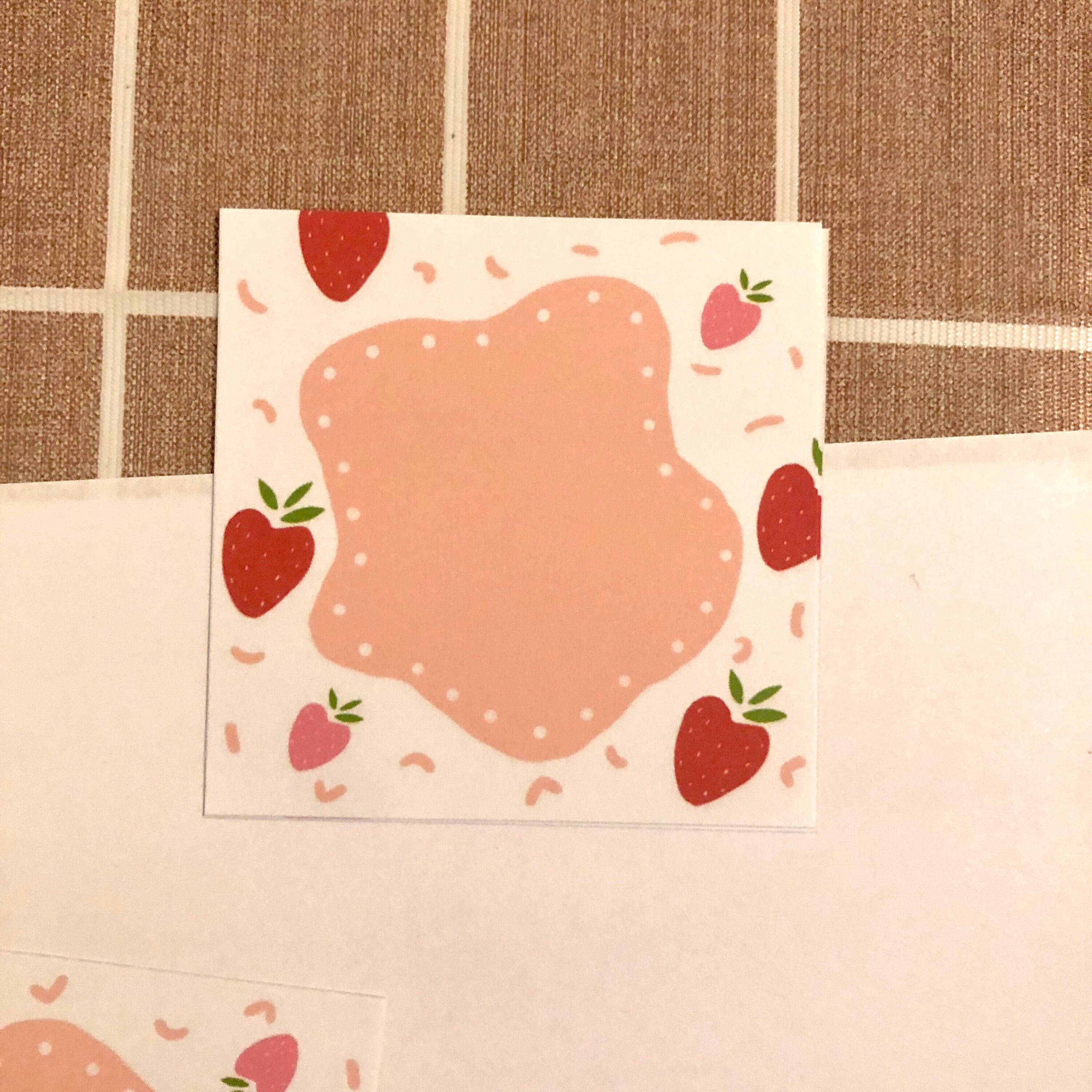 Strawberry memo PadStrawberry Notepad StyleHandmade Notepad Etsy