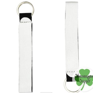 Subordo de la correa de la pulsera en blanco, correa de la muñeca de la mano para la cartera del embrague, teléfono celular, teclas Prensa del calor/tinta infundible/prensa fácil
