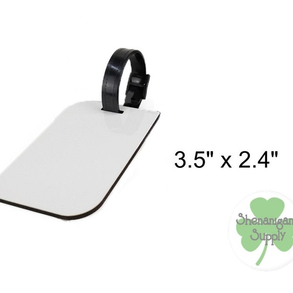 MDF luggage tag sublimation blank - double-sided for heat press/infusible ink/easy press - destination wedding, girls weekend, family vacay
