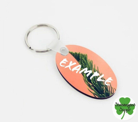 40-Pack MDF Keychain Blanks Bulk - No Gemstone, Sublimation Ready, With Keyrings - View #2