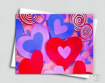 Valentine’s Day Card – 5x7 Greeting Card with Original Artwork Reproduction – Watercolor, Ink, and Gouache – Blank Inside