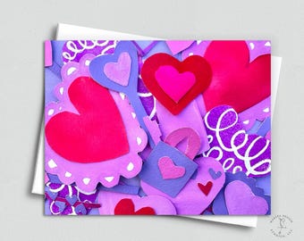 Valentine’s Day Card – 5x7 Greeting Card with Original Artwork Reproduction – Watercolor, Ink, and Gouache – Blank Inside