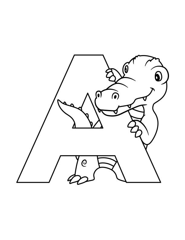 26 Zoo Animals with Alphabets Coloring Pages for Kids // | Etsy
