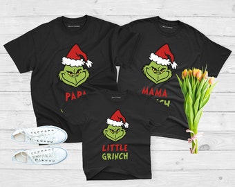 grinch christmas family shirts