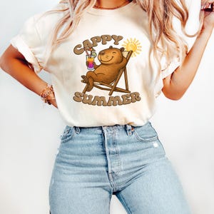 Capybara Comfort Colors® Shirt, Cute Cappy Summer Tee, Animal Lover Gift, Funny Meme Shirt, Best Friend Capybara Shirt for Summer Fun