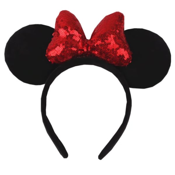 Minnie Mouse Ears, Disney Ears For Adults and Kids, White Minnie Mouse Ears, Red Minnie Ears, Disneyland Ear, Mickey Ear Headband