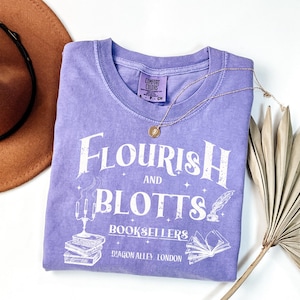 Wizard Book Shop T-Shirt, HP Fall Sweatshirt, HP Fan Gift, Flourish and Blotts Shirt, Bookworm Shirt, Universal Magical Family Trip Shirt