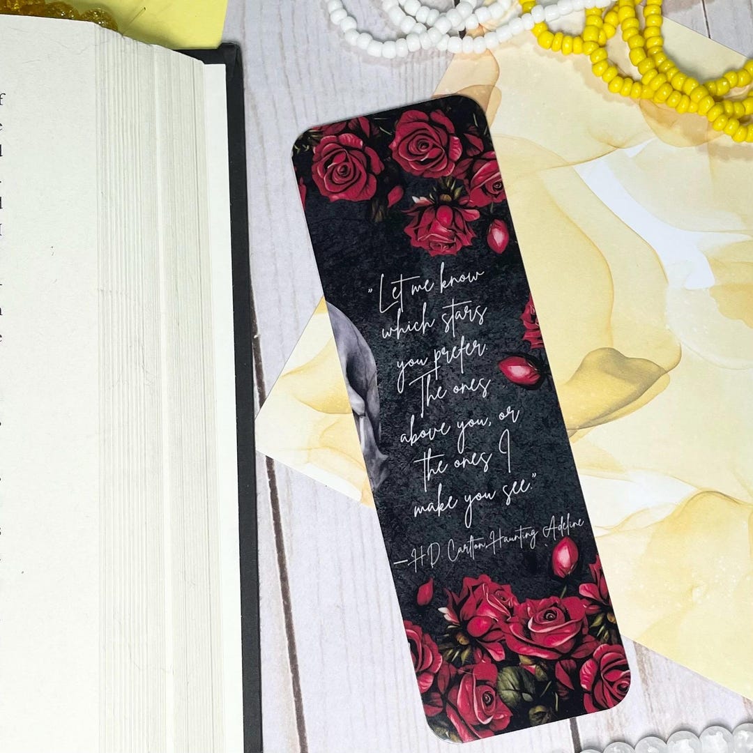Glossy Bookmark, ‘haunting’, Haunting Adeline, Rose, Skull, Dark ...