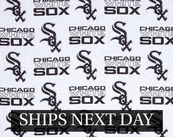 58" Chicago White Sox Cotton Fabric | Cut to Order | Ships NEXT DAY* | 100% Cotton