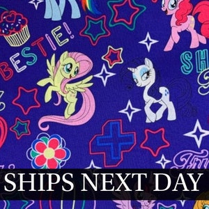 Mein kleines Pony lila Baumwollstoff | Cut auf Bestellung | Schiffe NEXT DAY*