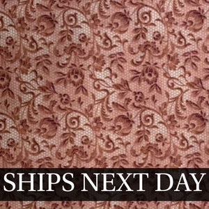 Pink Floral Faux Lace Cotton Fabric | Cut to Order | Ships NEXT DAY* | 100% Cotton