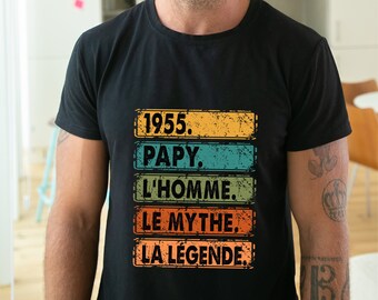 Cadeau Grand Père Papy Personnalisé Anniversaire Humour T-Shirt 