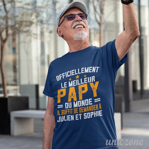 T-shirt Cadeau Pour Papa/Papy Personnalisé - Cadeau Plus