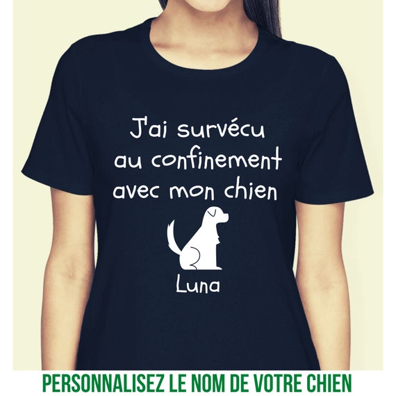 J Ai Survecu Au Confinement Avec Mon Chat Ou Chien Tshirt Etsy Ireland