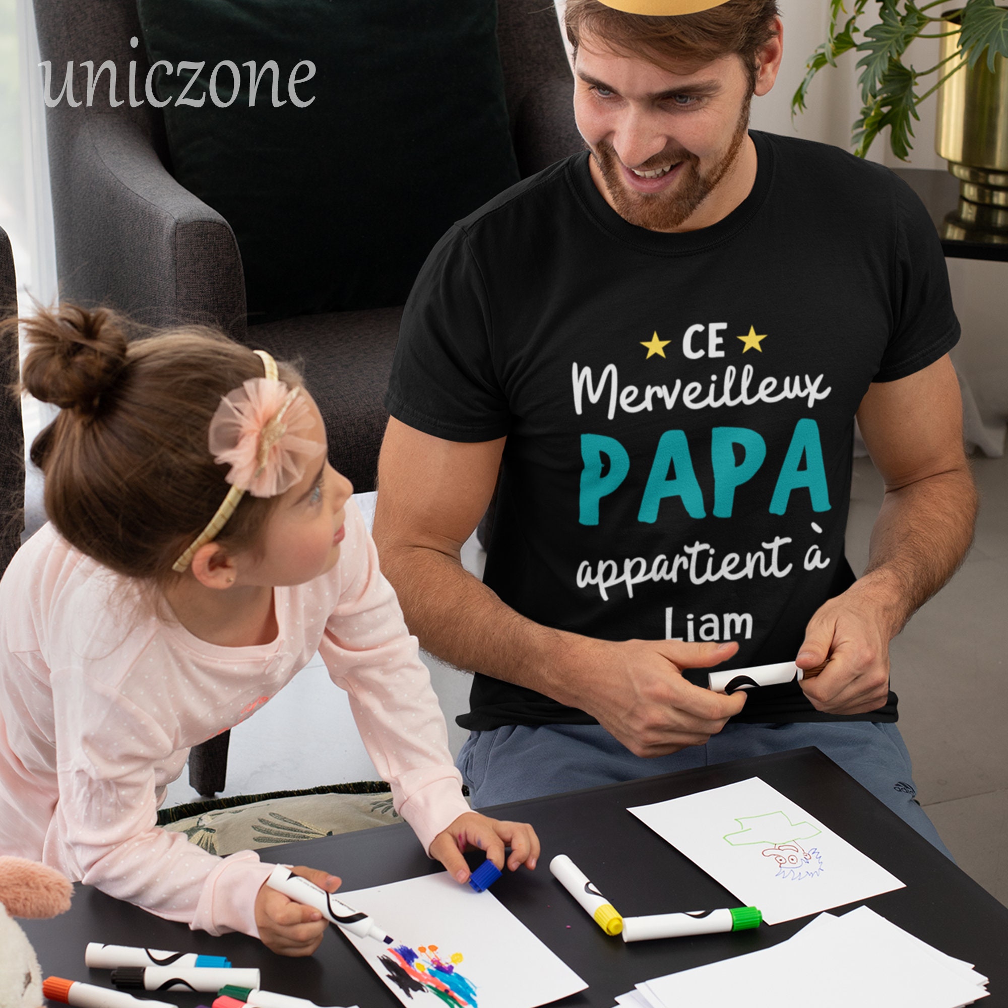 Ce Merveilleux Papa Tshirt personnalisé, Futur Papa, Cadeau fête des pères, Cadeau de Noël