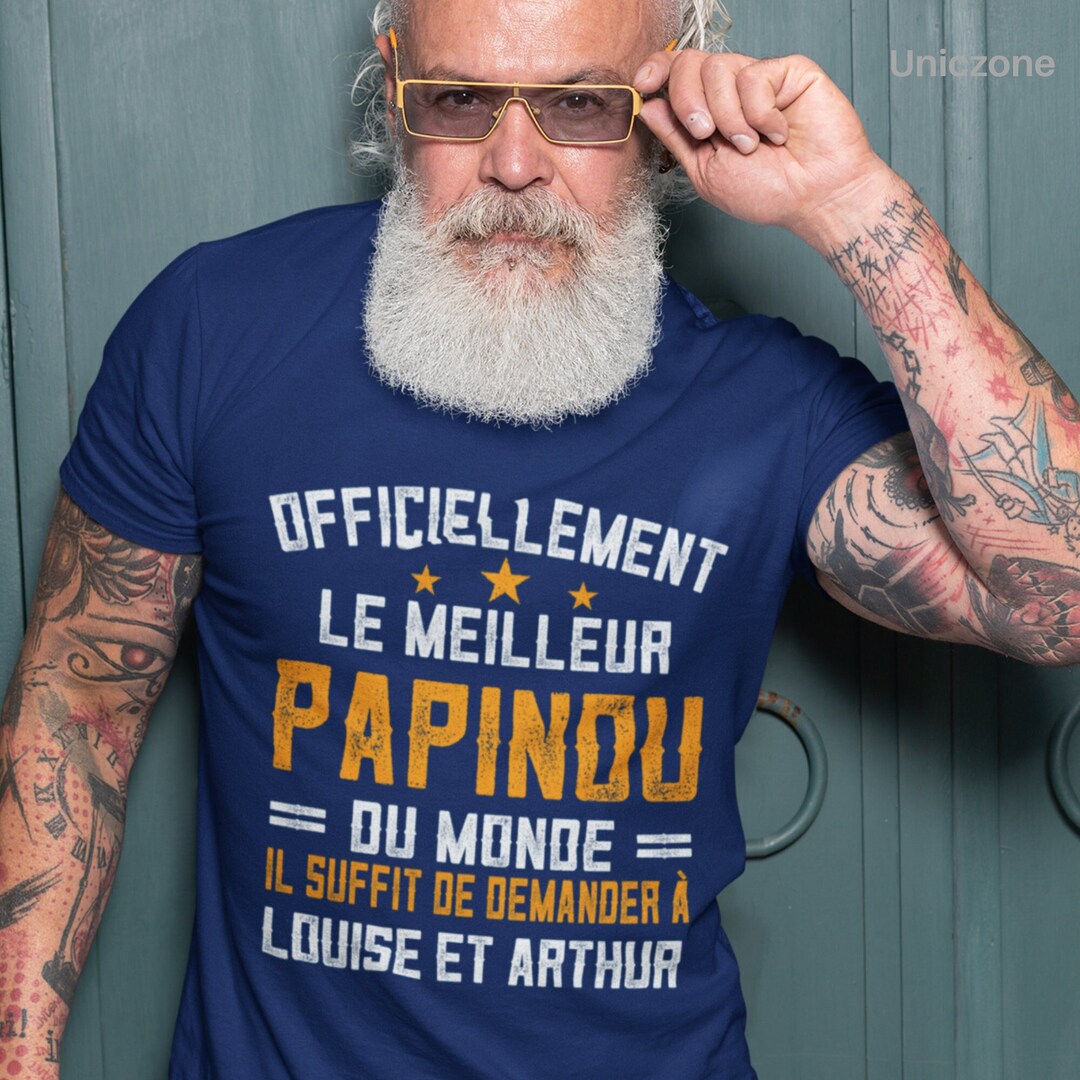 Sweatshirt Humoristique 'Papinou' - Cadeau Pour Grand-père, Fête Des Pères