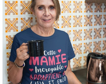 Cette Mamie Incroyable T-shirt personnalisé, Cadeau pour Future Mamie, Noël, fête des mères, annonce de grossesse