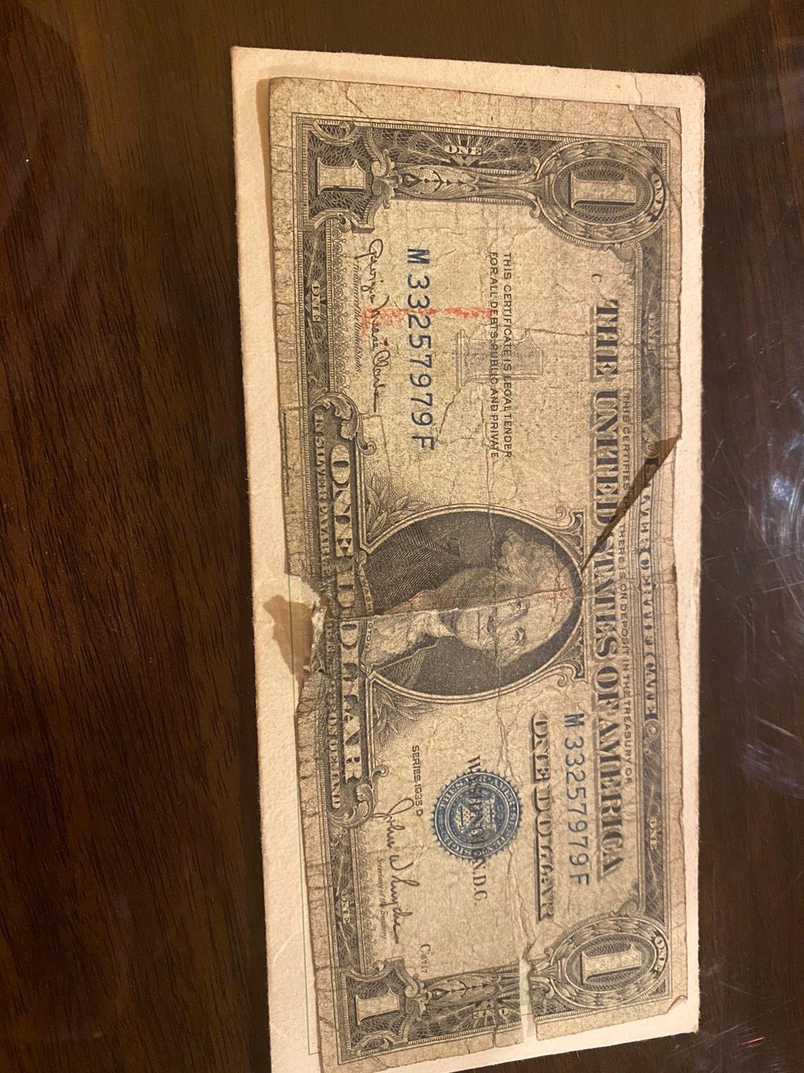 Original 1935 D 1 Dollar Bill Silver Certificate Etsy