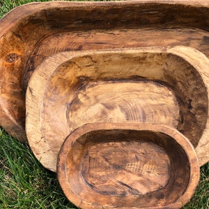 Authentic Handmade Wooden Dough Bowl- “THE MEDIUM MANGOWOOD” image 3