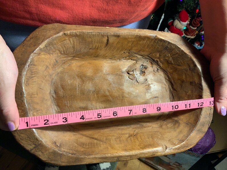 Authentic Handmade Wooden Dough Bowl- “THE MEDIUM MANGOWOOD” image 2