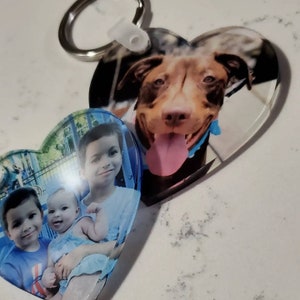 Keychain | Heart keychain | Custom keychain | Personalized keychain | Gift keychain | Gift for Valentine Day, Mothers Day | Photo Keychain