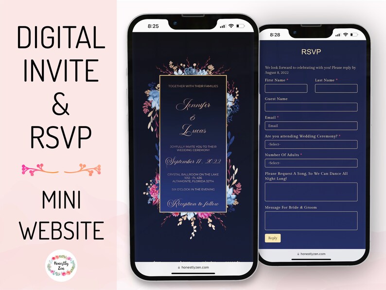 Digital RSVP Card With Invitation