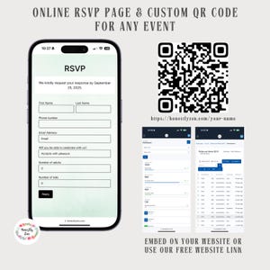Page RSVP en ligne pour tout événement, Page RSVP aquarelle Gree, Carte Rsvp Qr Code, Suivi Rsvp, Rsvp numérique, Lien Rsvp, Carte Rsvp électronique