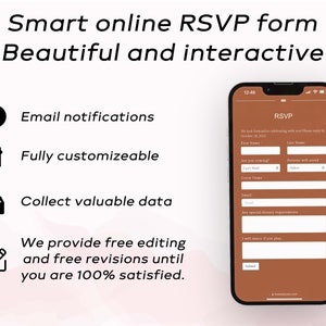 Online Invitation & RSVP, Personalized RSVP, Custom Digital Evite, Digital RSVP, Wedding Website, Digital Invite, Digital Rsvp image 4