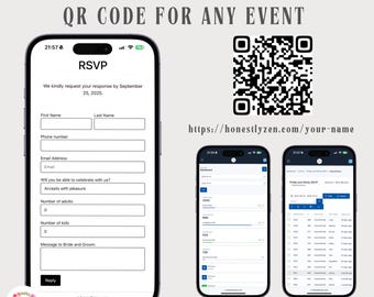 Custom Online RSVP Page & QR Code | Event Tracker