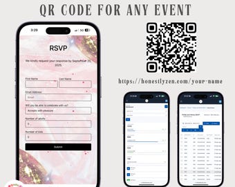Custom Online RSVP Page with QR Code