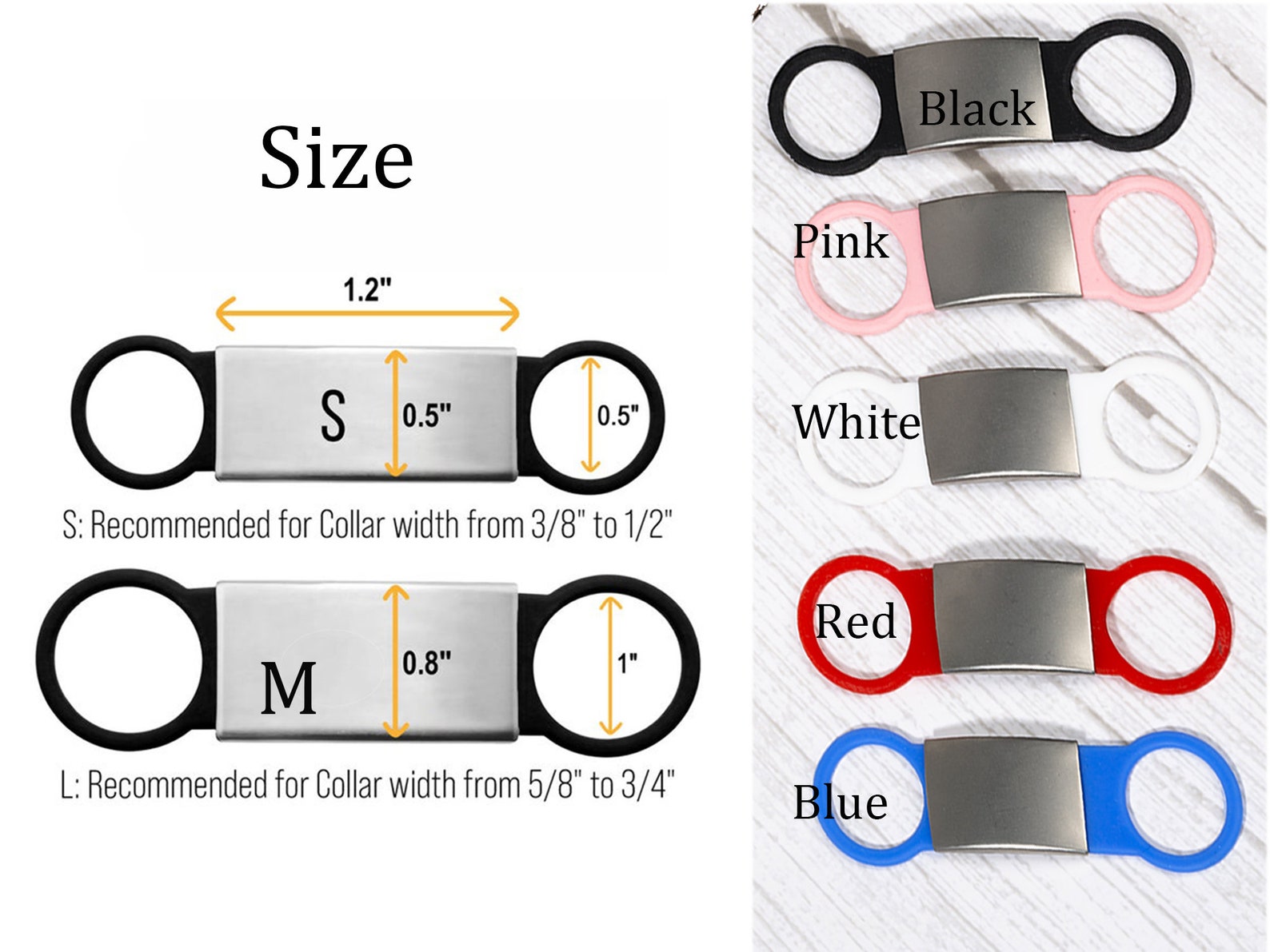 Custom No Jingle Dog Name Tag Dog Silent Dog Tag Steel Pet id Etsy