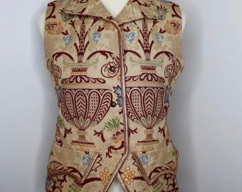 Vintage 1980s Heléne Sidel Pattern Vest