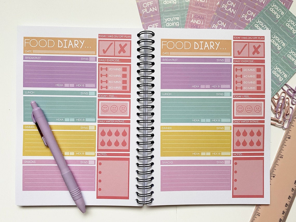 Slimming World Friendly 6 Week A5 Planner/Diary/Food Diary Etsy