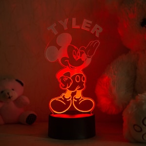Anime Mouse Custom Name Table Baby Night Light Personalized Child bedroom Cute Colorful Design Lights Lamp