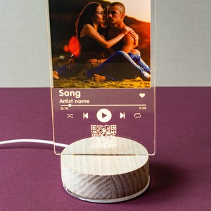 Anniversary Gifts for Boyfriend or Girlfriend Custom Plaque Cus with Stand, LED Night Light Up,  gift for her