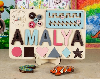 Handmade Personalized Child name puzzle. Kids name puzzle. Name puzzle baby. Wooden jigsaw puzzle