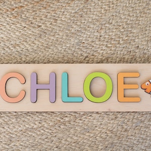 Holz-Namens-Puzzle, Name Puzzles für Kleinkinder, Montessori Baby Spielzeug, personalisierte Namen Puzzle, erste Geburtstagsgeschenk, Baby-Dusche-Geschenk, Puzzle
