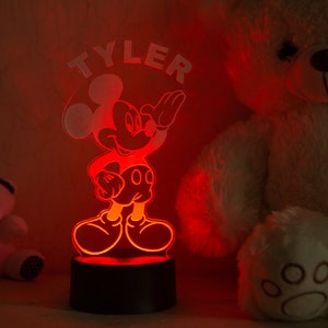 Mouse Night Lamp Children&#39;s Lights Kids Bedrooms Mouse Nursery Decor Personalized Led Lamp For Boy or Girl Birthday Gift Idea