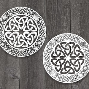 Trinity Knot Mandala SVG DXF | Symbole celtique de Triquetra |  Modèle de coupe de papier, Cricut, Pochoir, Imprimable, Projets Silhouette