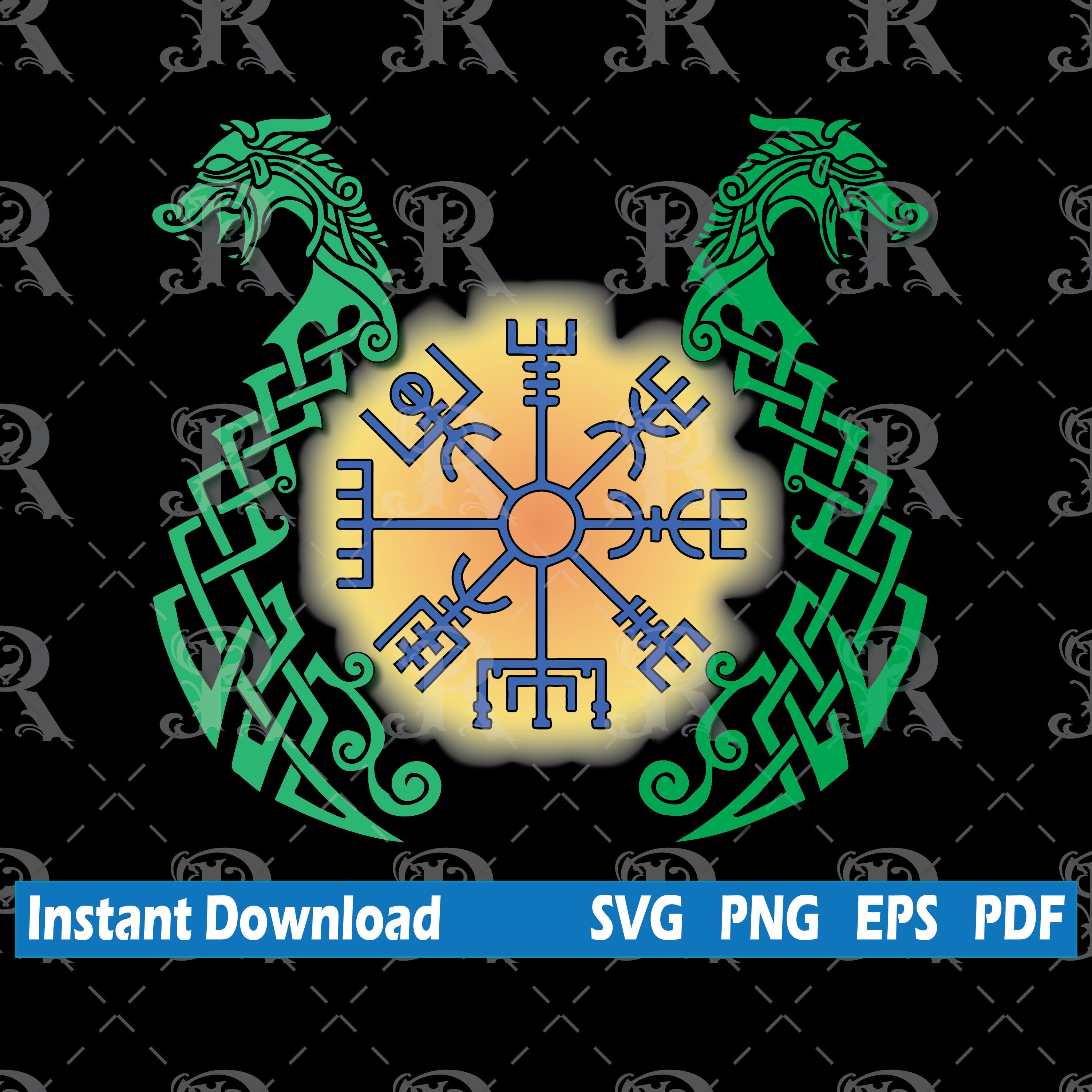 God of War Tattoo Viking Symbols SVG Norse (Instant Download) 