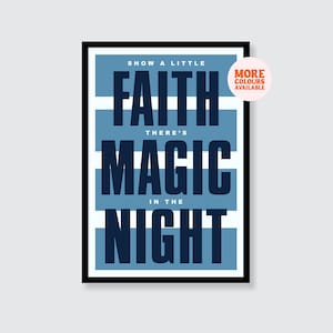 Bruce Springsteen | Thunder Road | Show A Little Faith | Wall Art | Poster | A1 | A2 | A3 | A4 | A5 | Lyrics | Valentines Day