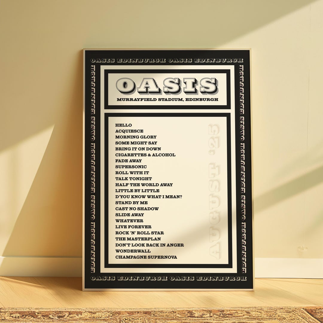 Oasis エディンバラ公演ポスター 2025年 Oasis エディンバラ公演ポスター 2025年 - メルカリ