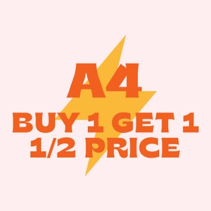 Bundel A4-kunstprint | Kunstafdruk | Poster | Muziek | Typografie | Citaat | A3 | A4 | A5 | Songtekst | Jubileum | Cadeau | Valentijnsdag